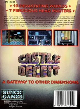 Castle of Deceit (USA) (Unl) box cover back